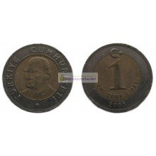 Турция 1 новая лира 2005 год