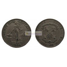 Республика Филиппины 25 сентаво 1964 год