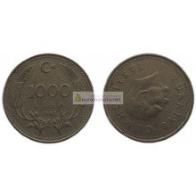 Турция 1000 лир 1990 год