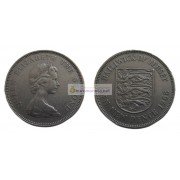 Джерси 10 новых пенсов 1968 год. Королева Елизавета II