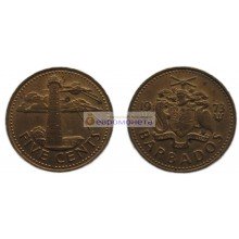 Барбадос 5 центов 1973 год. Королева Елизавета II