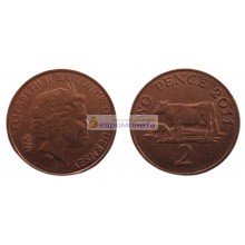 Гернси 2 пенса 2011 год. Елизавета II