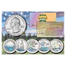 США 2013 квотер 25 центов голограмма национальные парки Америки набор из всех 5 монет