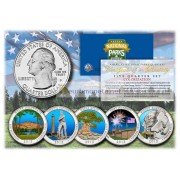США 2013 квотер 25 центов цветные национальные парки Америки набор из 5 монет