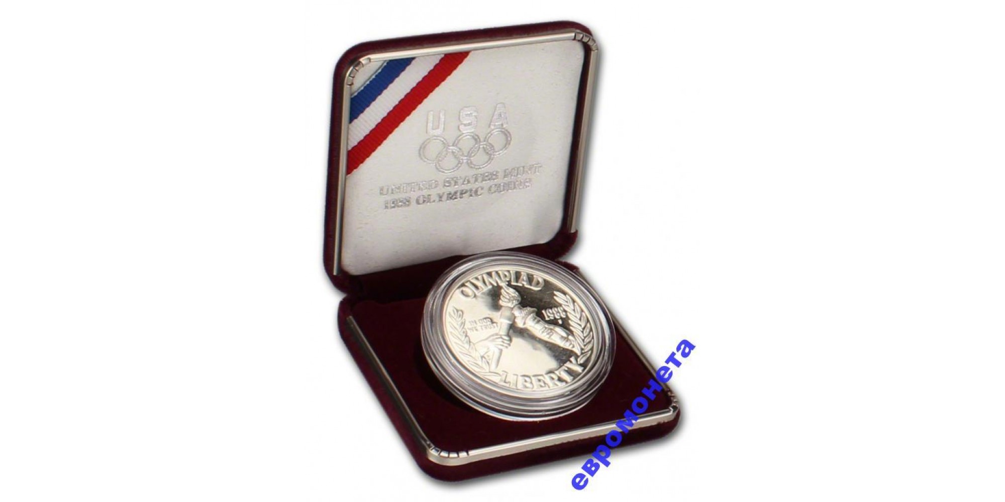 США доллар 1988 S пруф proof серебро Олимпиада