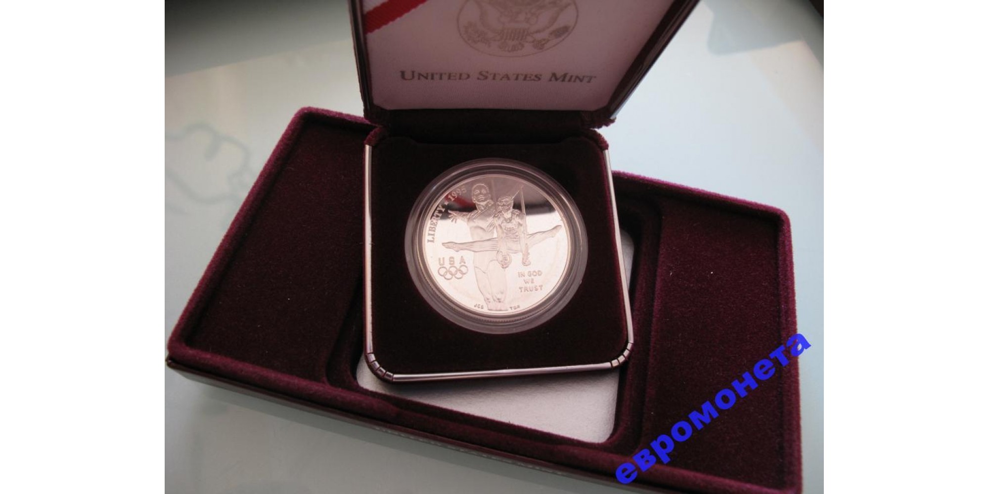 США доллар 1995 P пруф proof серебро Олимпиада Атланта
