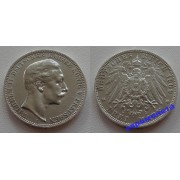 Германия Пруссия 3 марки 1909 год A монета на фотографии серебро