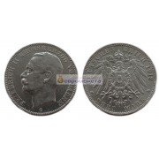 Германская империя Баден 3 марки 1912 год "G" Фридрих II Серебро