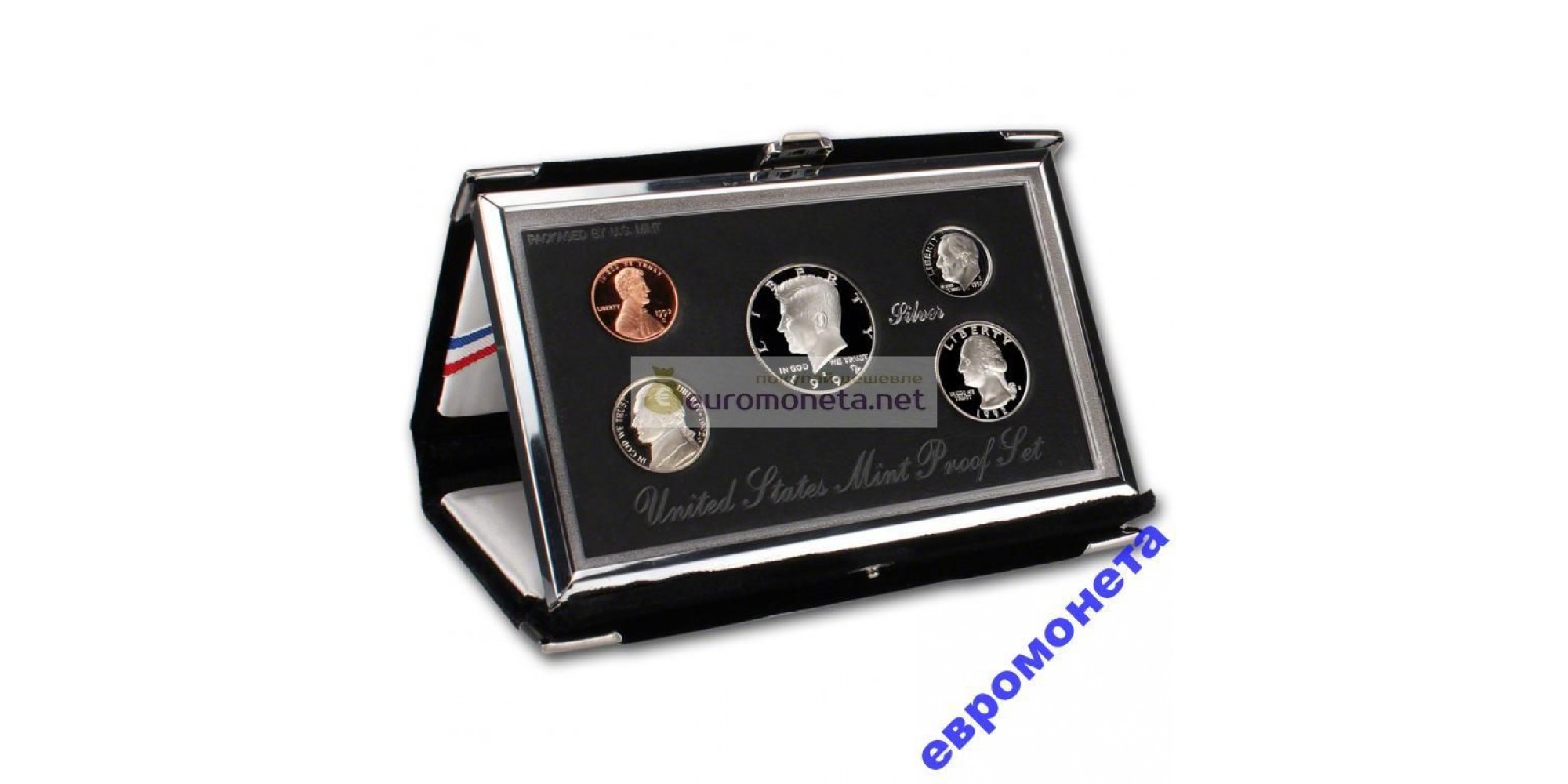 США набор 1992 год us mint premier silver proof set пруф серебро 5 монет