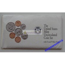 США полный годовой набор монет 1992 год P D Кеннеди АЦ 10 монет