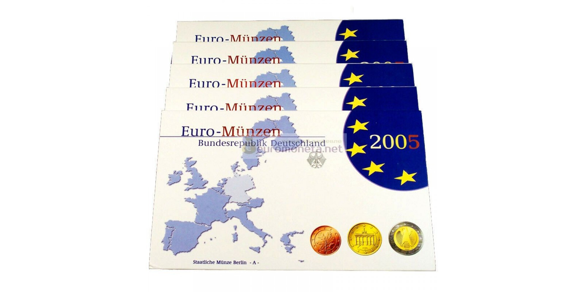 Германия годовой набор евро 2005 год G пластиковый бокс proof