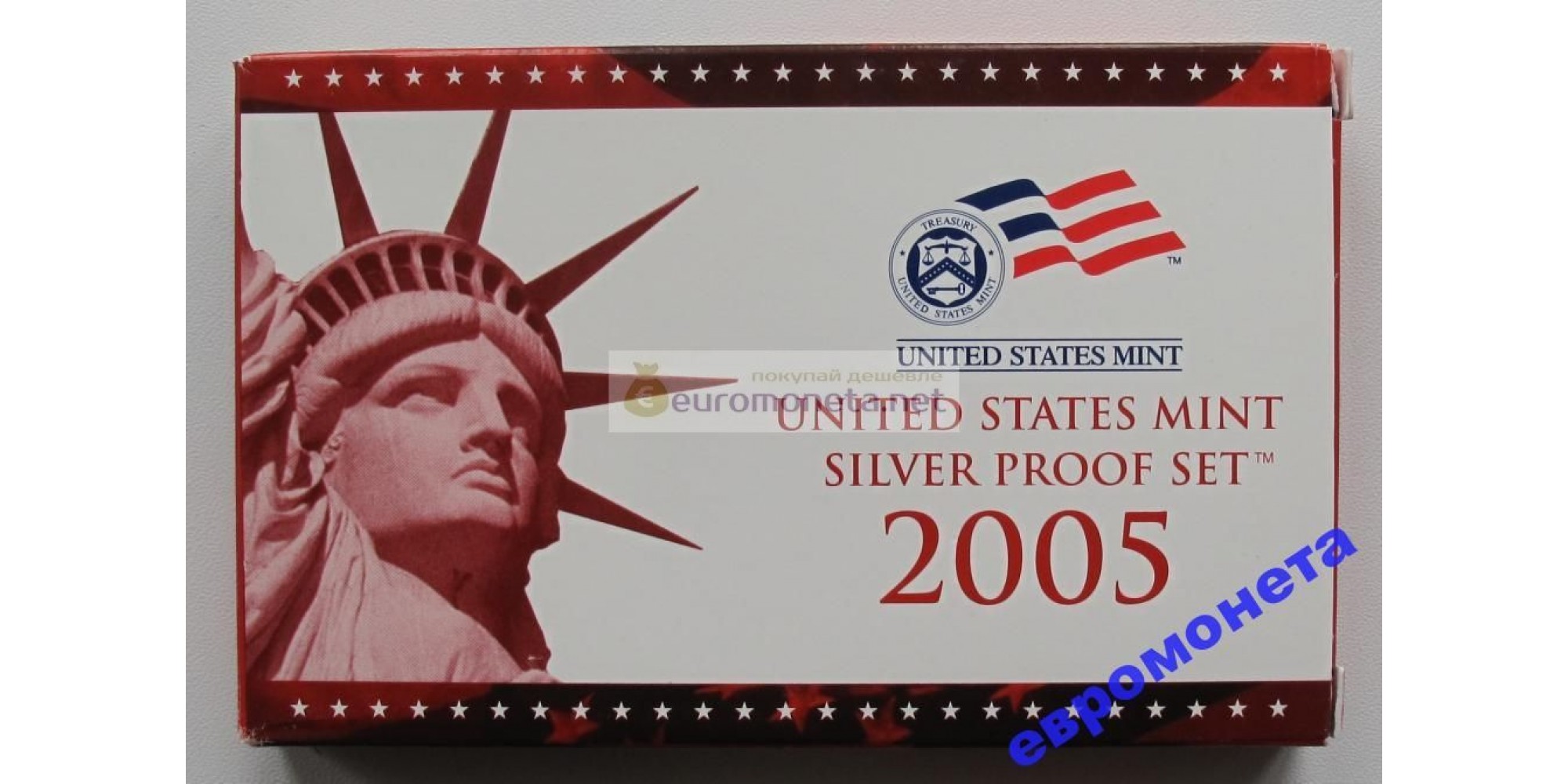 США полный годовой набор монет 2005 год S Сан-Франциско 11 монет proof серебро