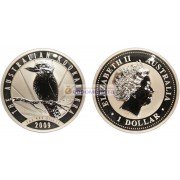 Австралия 1 доллар 2009 год Австралийская Кукабарра. Серебро. Пруф