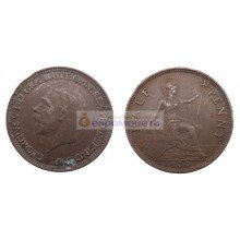 Великобритания 1/2 пенни 1930 год. Король Георг V