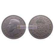Великобритания 2 шиллинга (флорин) 1949 год. Король Георг VI