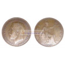 Великобритания 1 пенни 1920 год. Король Георг V