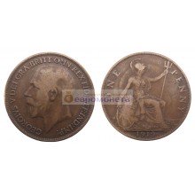 Великобритания 1 пенни 1919 год. Король Георг V