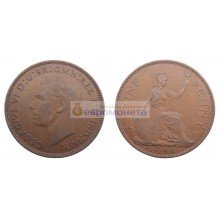 Великобритания 1 пенни 1948 год. Король Георг VI