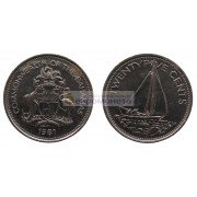 Багамские острова (Багамы) 25 центов 1981 год