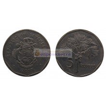 Республика Сейшельские Острова (Сейшелы) 5 рупий 2007 год