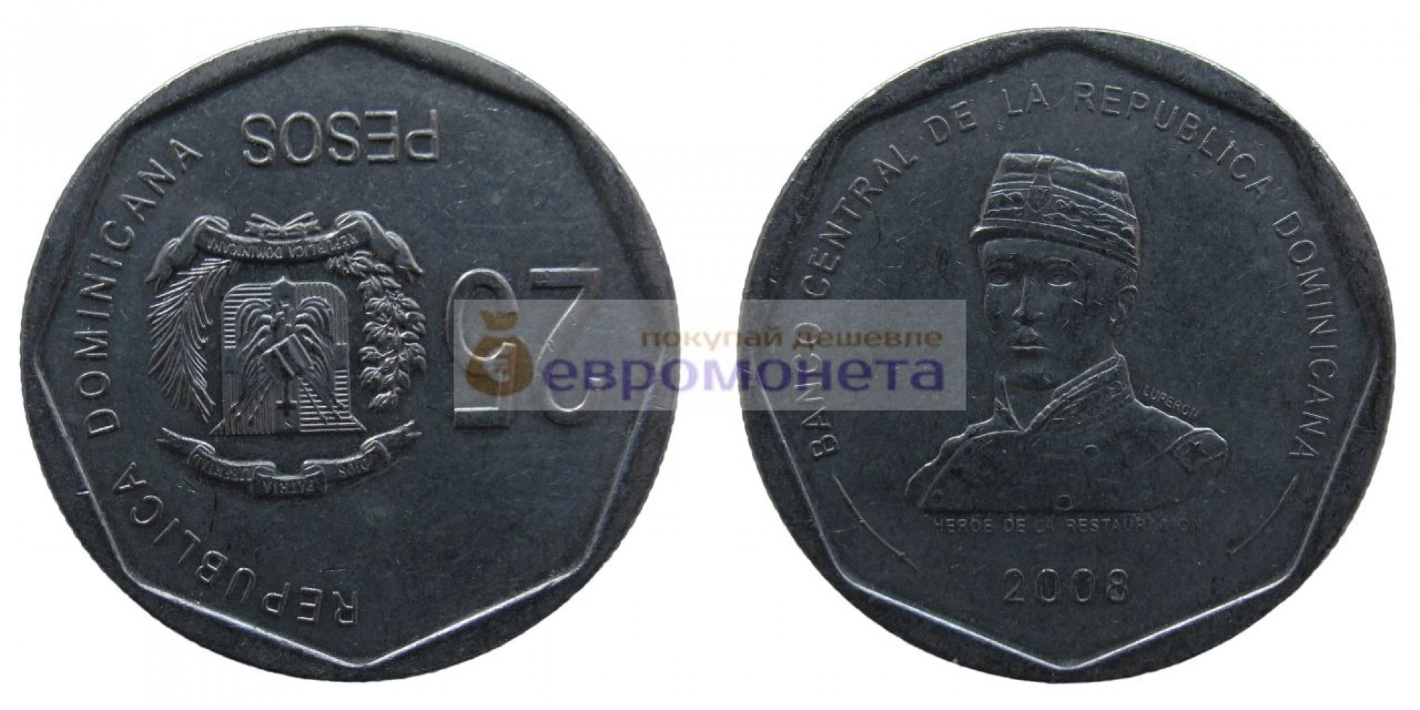 Доминиканская Республика (Доминикана) 25 песо 2008 год