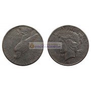 США 1 доллар 1926 год. "S" - Сан-Франциско. Мирный доллар (Peace Dollar). Серебро.
