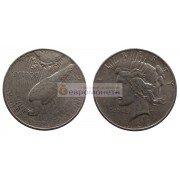 США 1 доллар 1926 год. "D" - Денвер. Мирный доллар (Peace Dollar). Серебро.