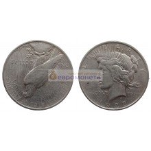 США 1 доллар 1923 год. Филадельфия. Мирный доллар (Peace Dollar). Серебро.