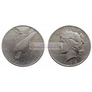 США 1 доллар 1923 год. "D" - Денвер. Мирный доллар (Peace Dollar). Серебро.