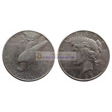 США 1 доллар 1923 год. "S" - Сан-Франциско. Мирный доллар (Peace Dollar). Серебро.