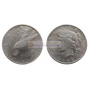 США 1 доллар 1923 год. "D" - Денвер. Мирный доллар (Peace Dollar). Серебро.