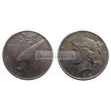 США 1 доллар 1925 год. Филадельфия. Мирный доллар (Peace Dollar). Серебро.