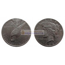 США 1 доллар 1926 год. Филадельфия. Мирный доллар (Peace Dollar). Серебро.