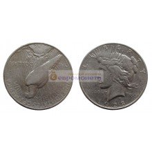 США 1 доллар 1928 год. "S" - Сан-Франциско. Мирный доллар (Peace Dollar). Серебро.