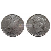 США 1 доллар 1922 год. "S" - Сан-Франциско. Мирный доллар (Peace Dollar). Серебро.
