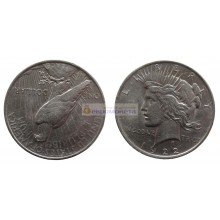 США 1 доллар 1922 год. Филадельфия. Мирный доллар (Peace Dollar). Серебро.