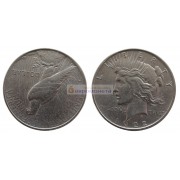 США 1 доллар 1922 год. Филадельфия. Мирный доллар (Peace Dollar). Серебро.