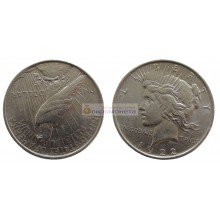 США 1 доллар 1922 год. Филадельфия. Мирный доллар (Peace Dollar). Серебро.