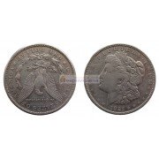 США 1 доллар 1921 год "S" - Сан-Франциско. Доллар Моргана. Серебро.
