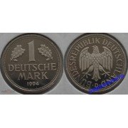 ФРГ 1 марка 1994 год Отметка монетного двора: "D" - Мюнхен