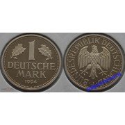 ФРГ 1 марка 1994 год Отметка монетного двора: "J" - Гамбург