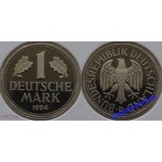 ФРГ 1 марка 1994 год Отметка монетного двора: "D" - Мюнхен