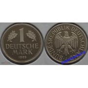 ФРГ 1 марка 1993 год Отметка монетного двора: "J" - Гамбург