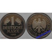ФРГ 1 марка 1982 год Отметка монетного двора: "G" - Карлсруэ