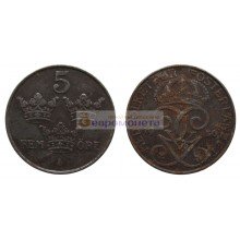 Швеция 5 эре 1950 год. Железо. Король Густав V