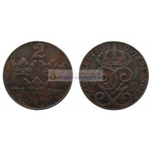 Швеция 2 эре 1950 год. Железо. Король Густав V