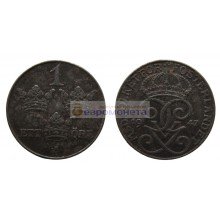 Швеция 1 эре 1947 год. Железо. Король Густав V