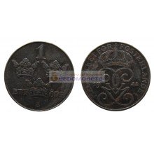 Швеция 1 эре 1948 год. Железо. Король Густав V