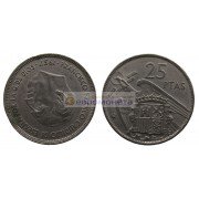 Испания 25 песет 1957 год Франсиско Франко