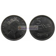 Фиджи 5 центов 2010 год. Королева Елизавета II